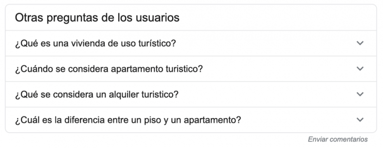 Otras preguntas de los usuarios en Google