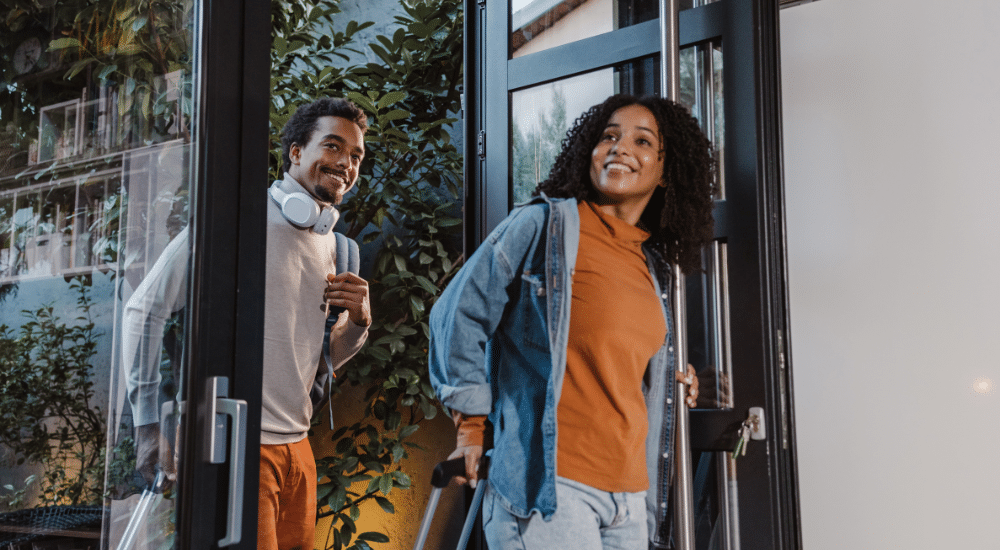 Guests arriving to vacation rental property