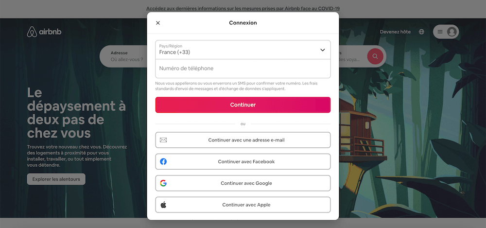Connexion Airbnb Espace Propriétaire