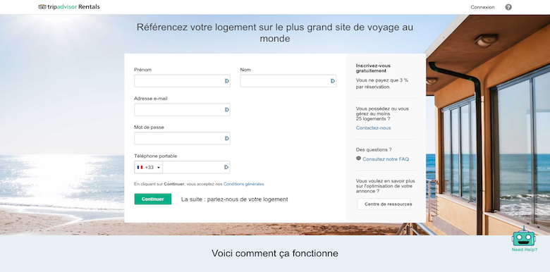 Créer un compte Tripadvisor location vacances