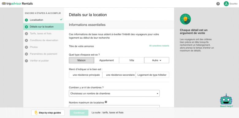 Détails sur la location annonce Tripadvisor