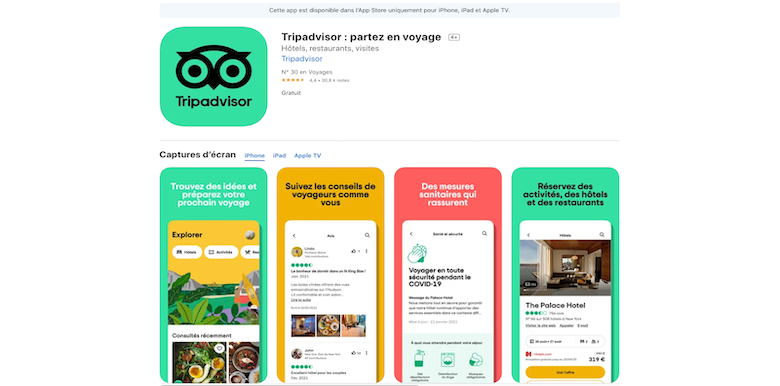 Application mobile Tripadvisor