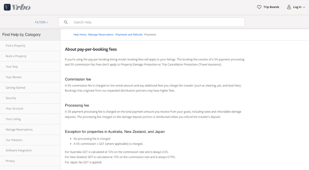 Vrbo pay-per-booking fees