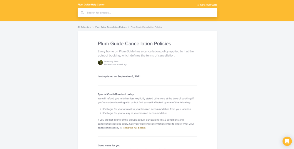 plum guide cancellation policy