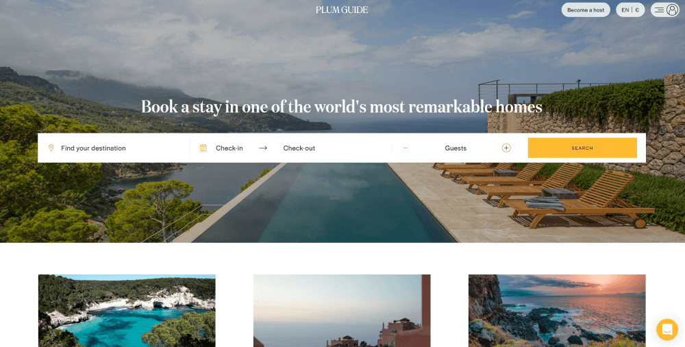 plum guide home page
