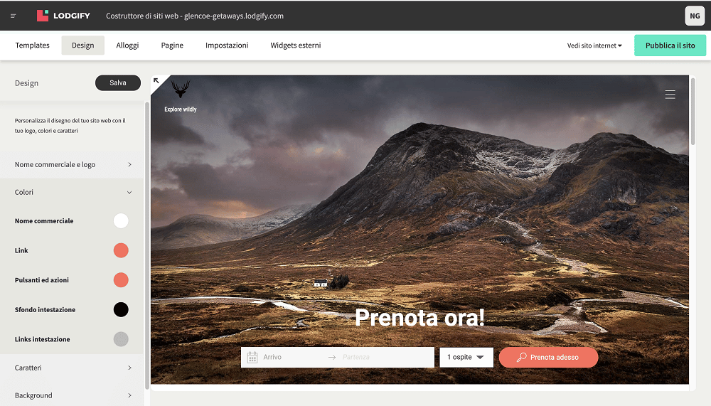 Website builder Lodgify