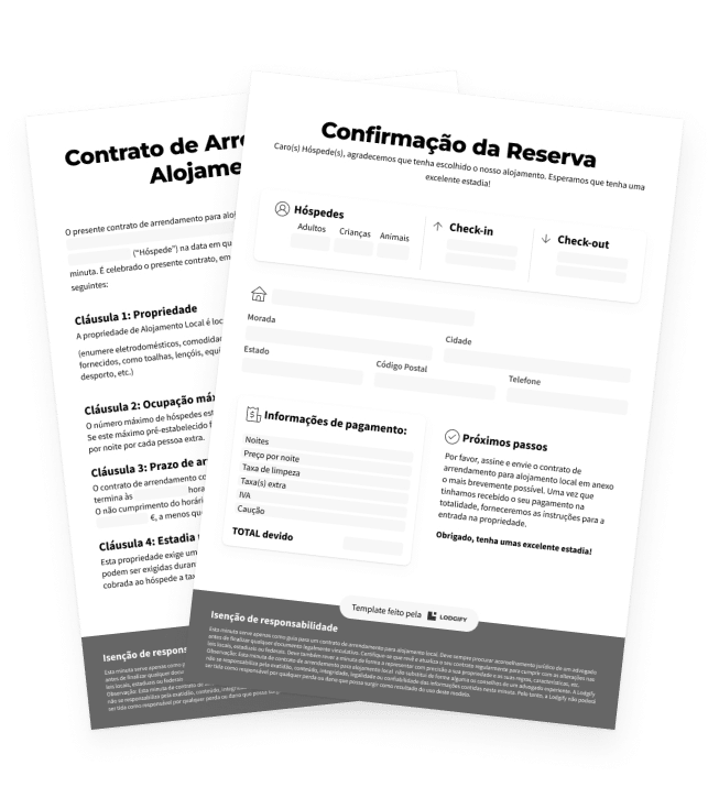 Contrato de arrendamento de alojamento local
