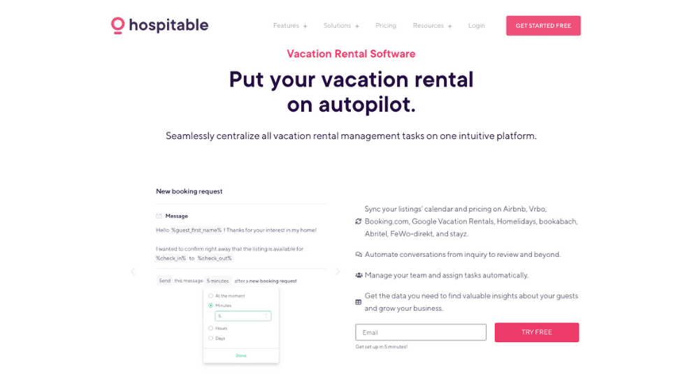 Hospitable Homepage