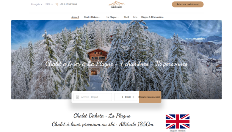 Chalet Dakota site web