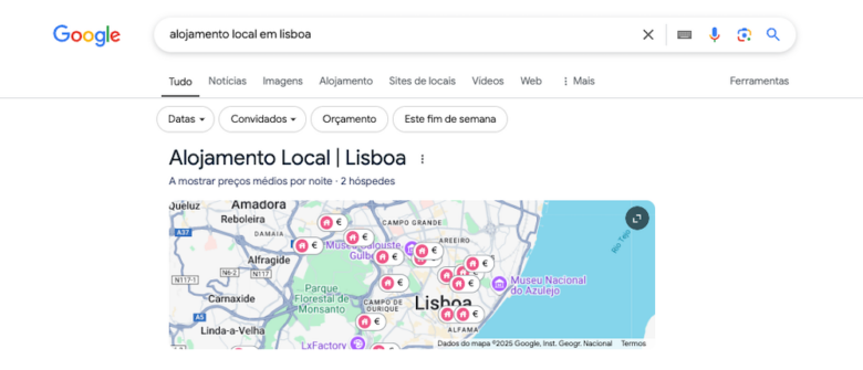 Plataforma Google Vacation Rentals